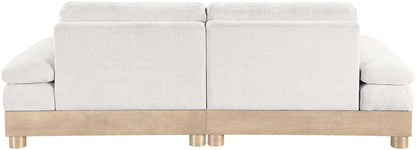 Turin - Chenille Fabric Upholstered Modular Sectional - White