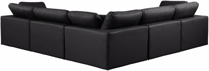 Comfy - 5 Piece Faux Leather Modular Corner Sectional