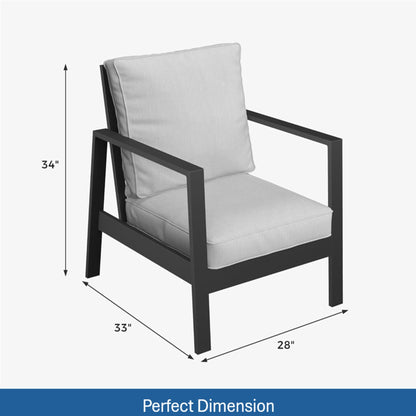 Modern 5 Seat Outdoor Patio Furniture Set With Coffee Table