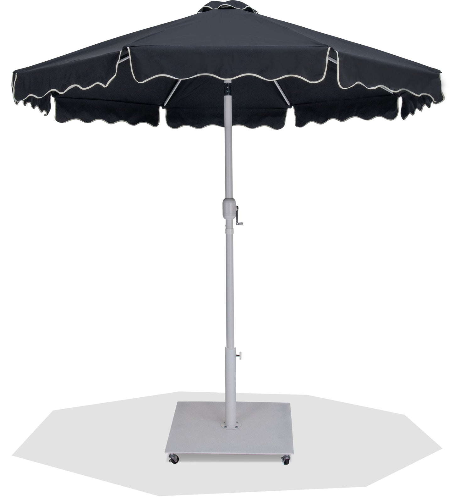 Amalfi - Aluminum Patio Umbrella - White Base / White Pole