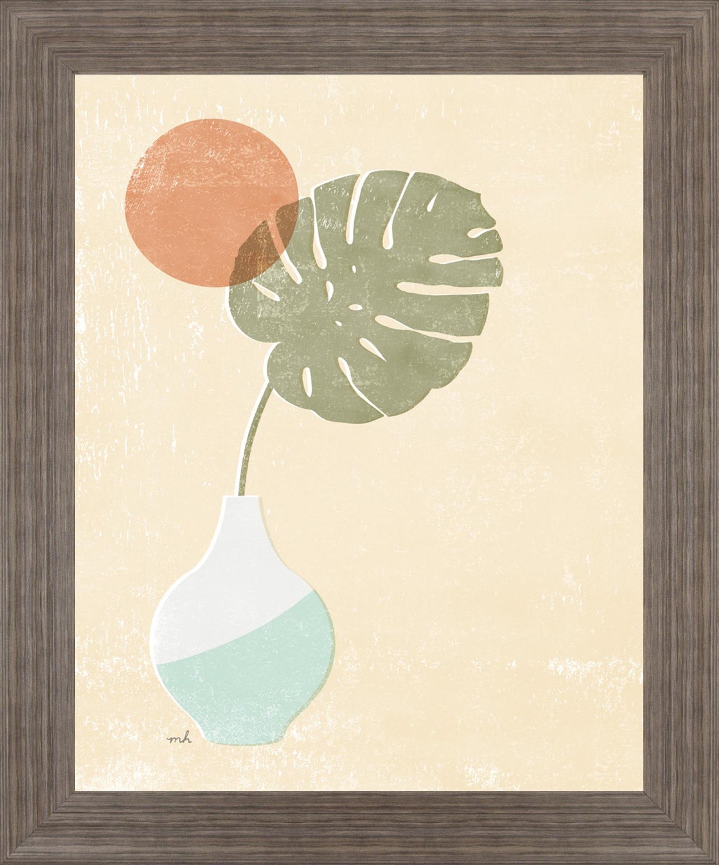 Verdant Silhouette - 28" x 34" Framed Wall Art