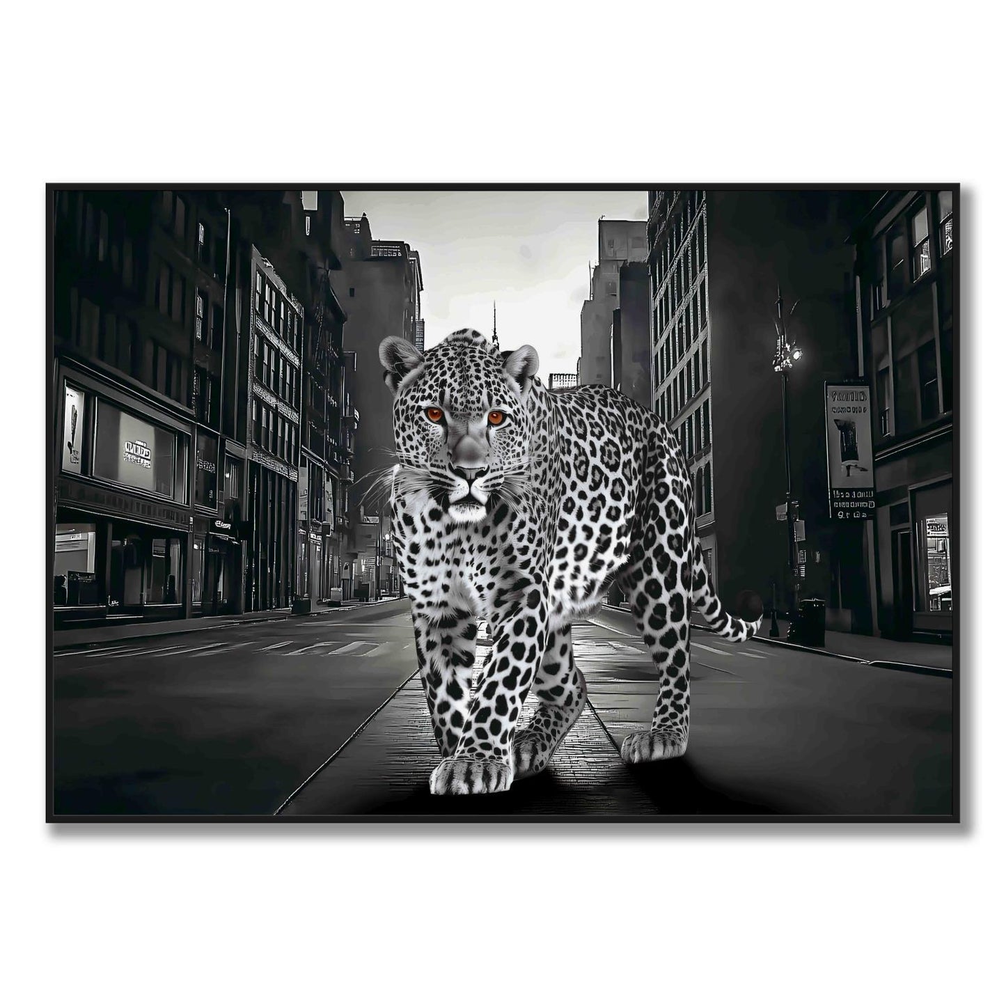 Noir Stroll - 28" x 40" Framed Wall Art