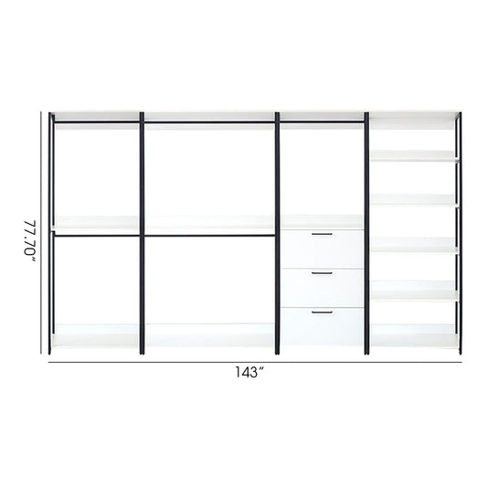 Fiona - Freestanding 4 Tower Walk-In Closet System - White