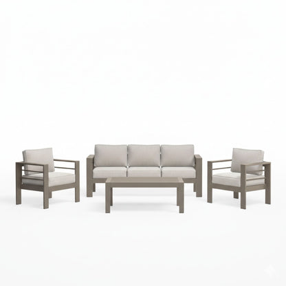 Outdoor Patio Set, All-Weather With Thick Cushions