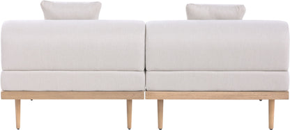 Laguna - 2 Piece Resilient Water Resistant Fabric 71" Outdoor Patio Armless Modular Loveseat