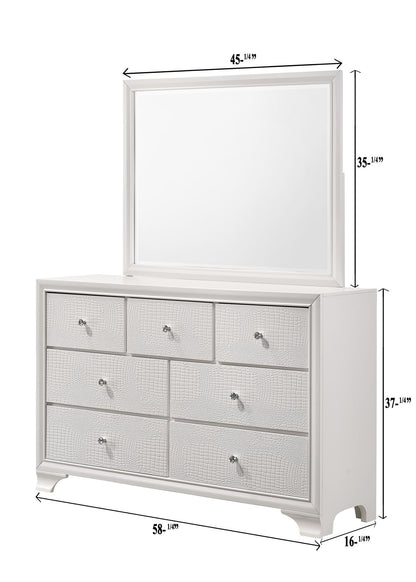 Lyssa - King 5 Piece Bedroom Set - White
