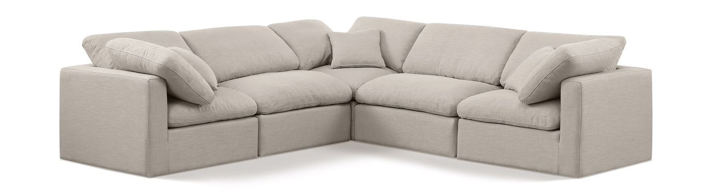 Indulge - Linen 5 Piece Modular Corner Sectional