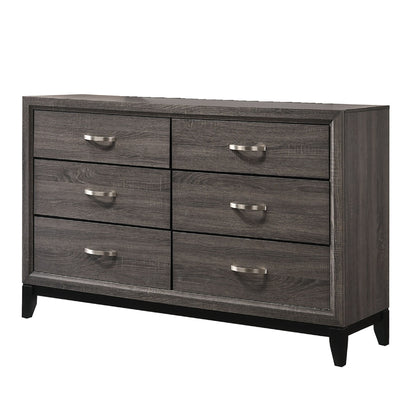 Contemporary 6 Drawer Dresser With Handles