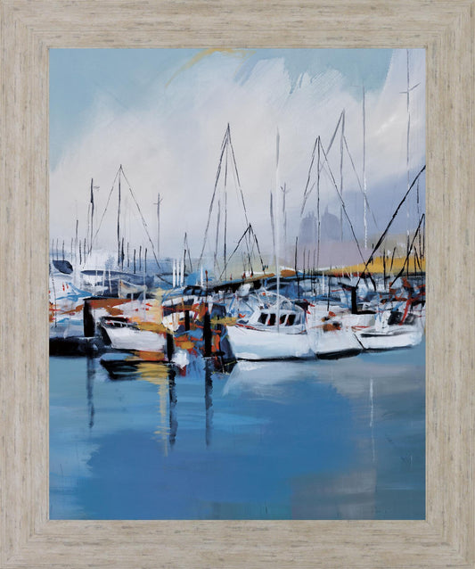 Harbor Reflections - 28" x 34" Framed Wall Art