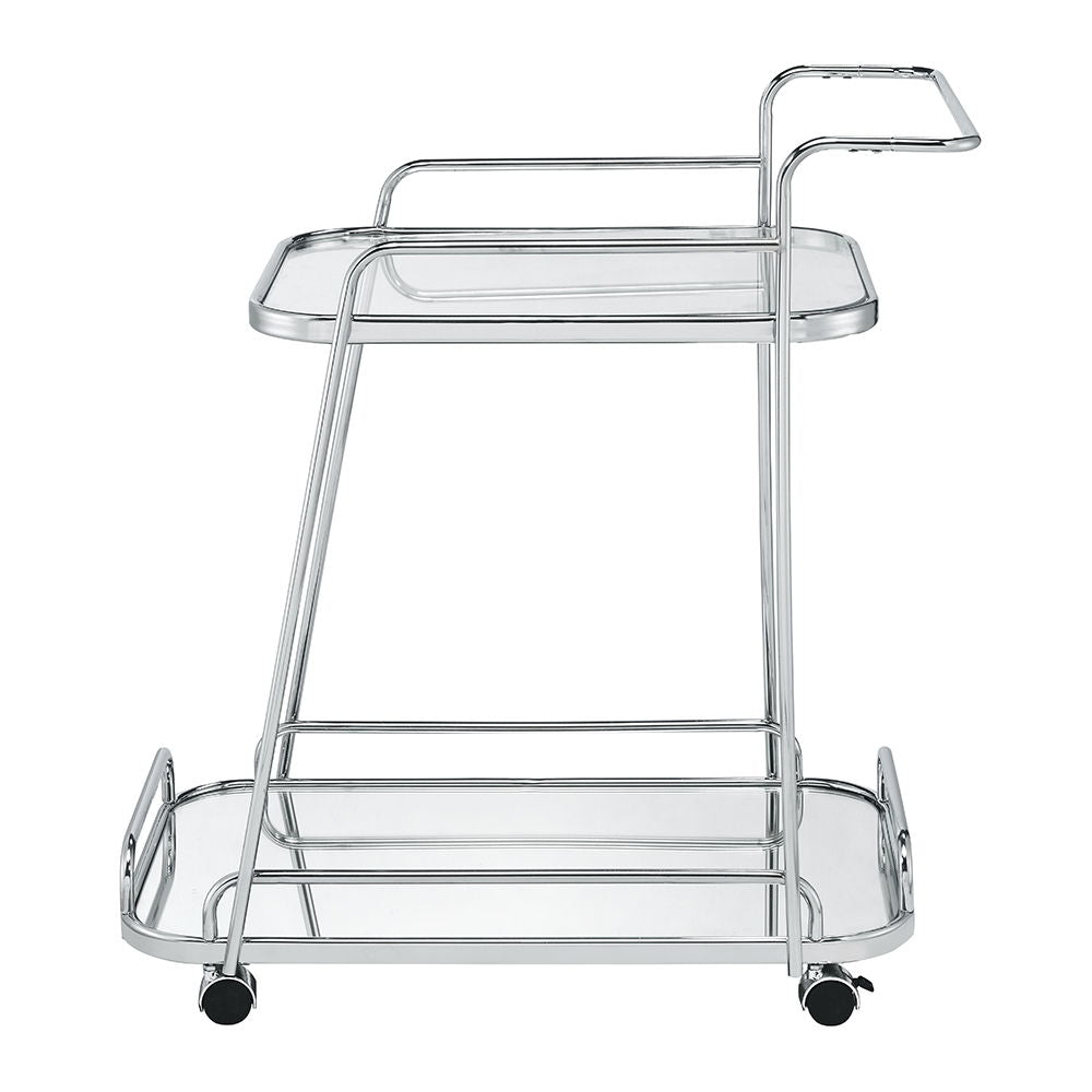 Aegis - Serving Cart - Clear Glass & Chrome