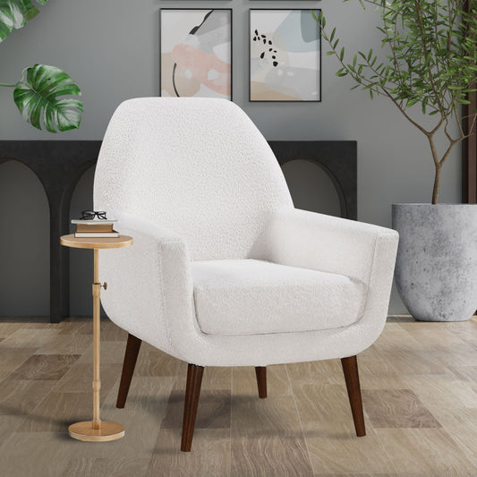 Morven - Adjustable Height Accent Table With Round Top - Antique Brass