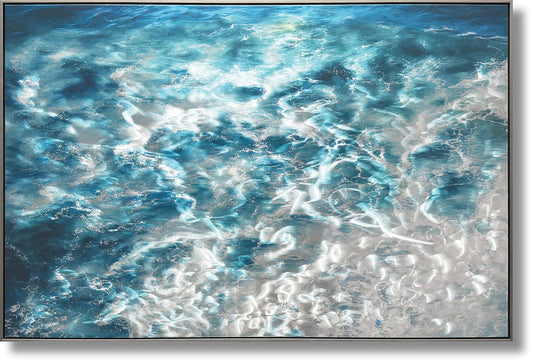 Glistening Tidal Flow - 32" x 47" Framed Wall Art