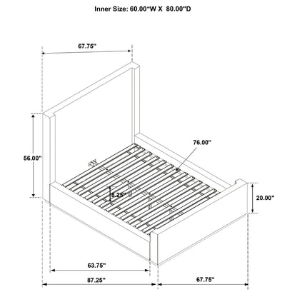 Vindra - Queen Sleigh Bed - Cream