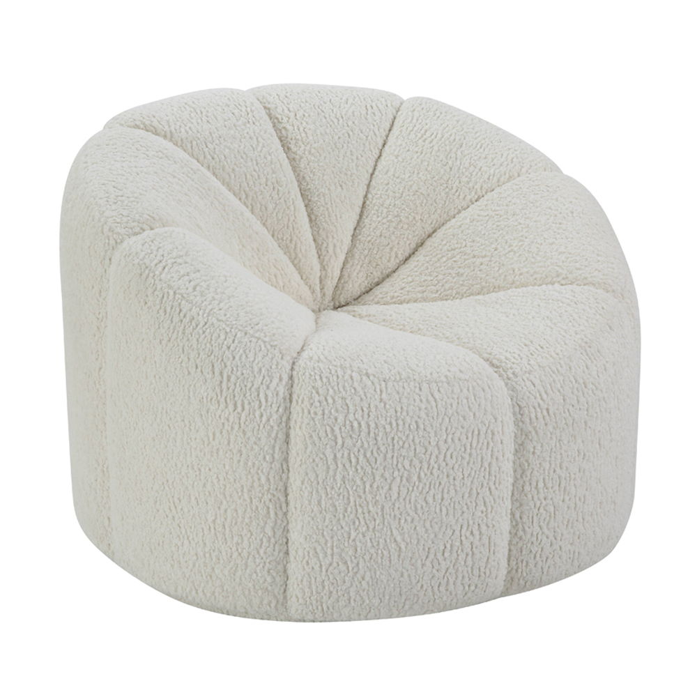 Osmash - Chair With Swivel - White Teddy Sherpa