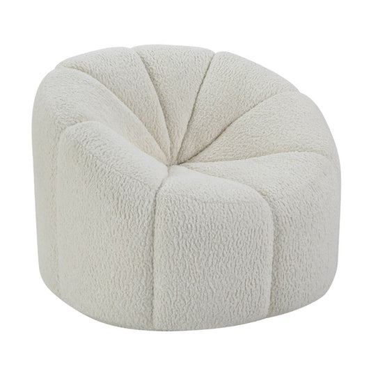 Osmash - Chair With Swivel - White Teddy Sherpa