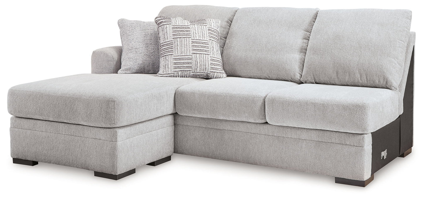 Gabyleigh - Laf Sofa Chaise - Nickel