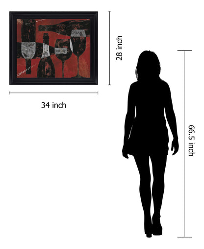 Rustic Wine Toast - 28" x 34" Framed Wall Art