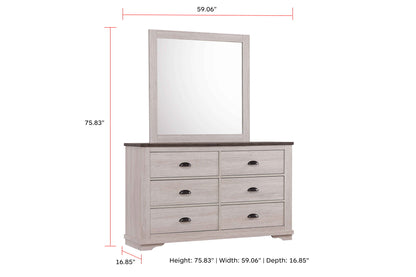Coralee - Queen 5 Piece Bedroom Set - Chalk / Gray
