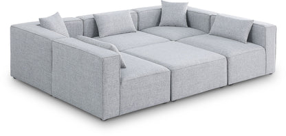 Cube - Linen 6 Piece Modular Sectional