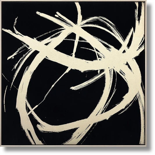 Ivory Swirl Touch - 32" x 32" Framed Wall Art