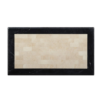 Tayden - Coffee Table With Marble Top - Marble Top & Black