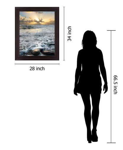 Radiant Dawn Surf - 28" x 34" Framed Wall Art