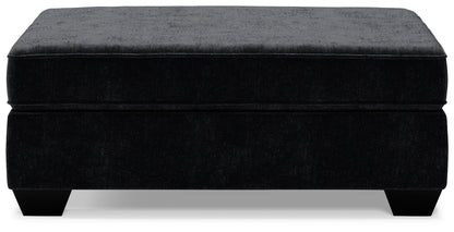 Lavernett - Oversized Accent Ottoman - Charcoal