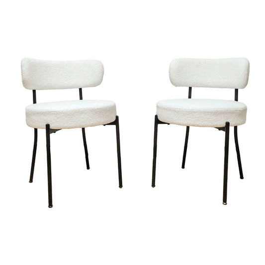 Mid-Century Modern Dining Chair With Curved Backrest