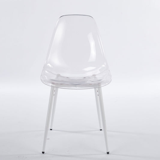 Transparent Dining Chair (Set of 4) - Matte White