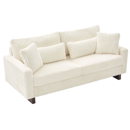 Modern Loveseat Sofa With 4 Pillows