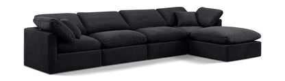 Indulge - Velvet 5 Piece Modular Sectional With Chaise