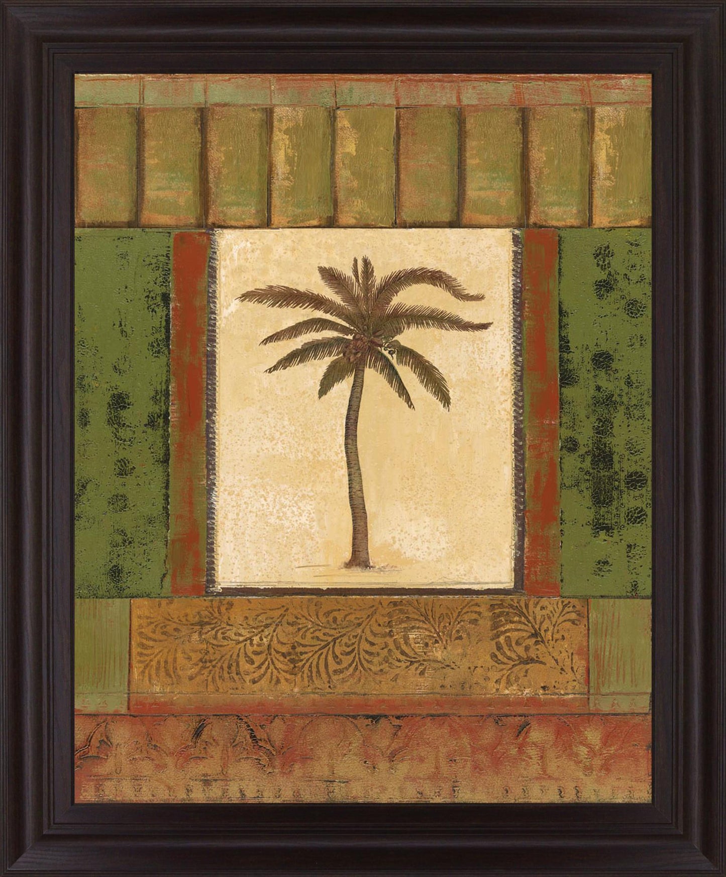 Verdant Palmway - 28" x 34" Framed Wall Art