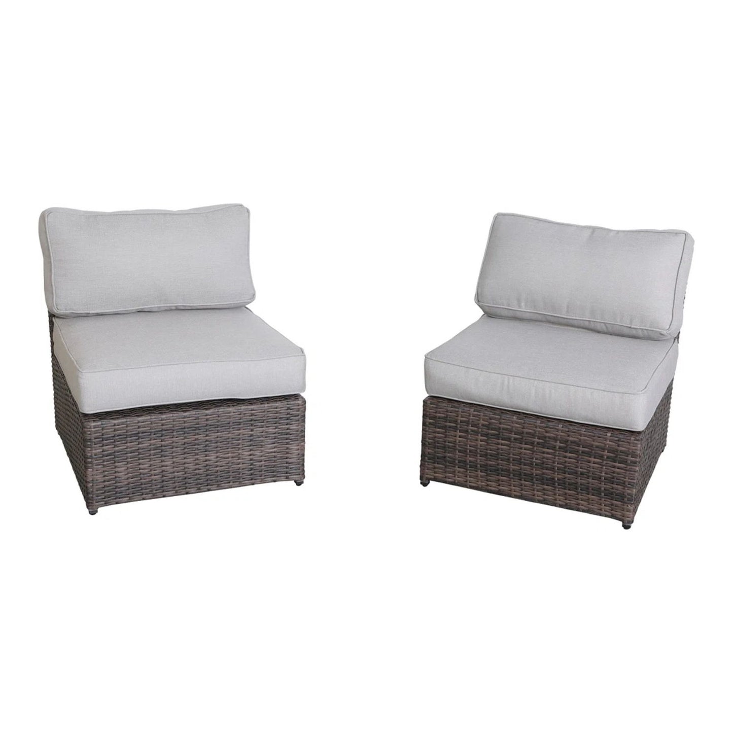 Comfortable Modern Patio Rattan Sectional Set With Cushions