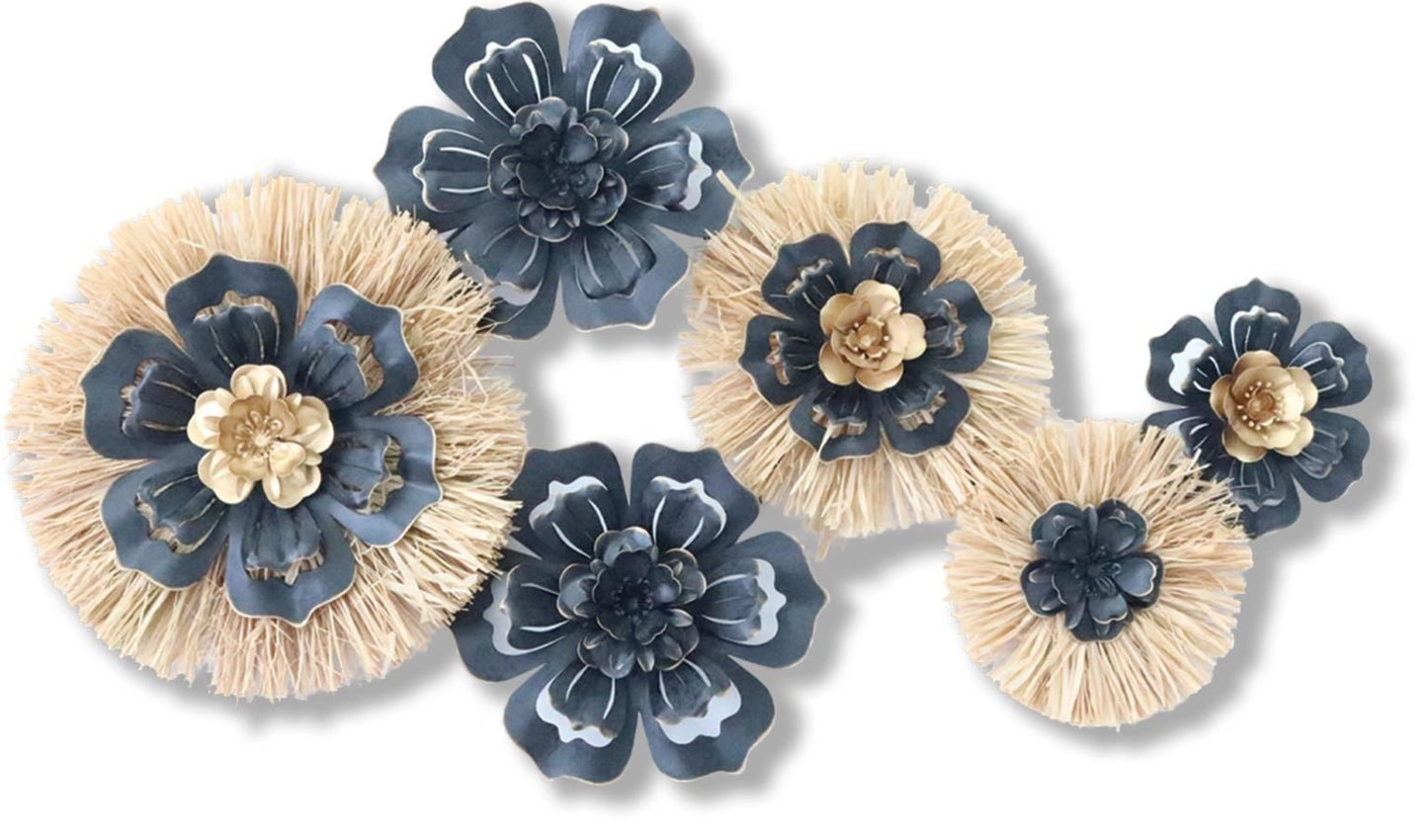 Sable Petal Flourish - 20" x 36" Framed Wall Art