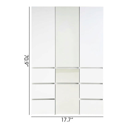 Elise - Modular Closet System & Mirror - White