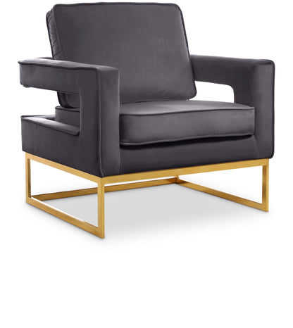 Noah - Accent Chair with Gold Legs