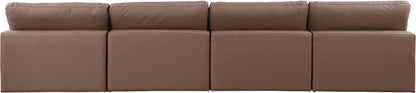 Comfy - Faux Leather Modular Armless Sofa 4 Seats