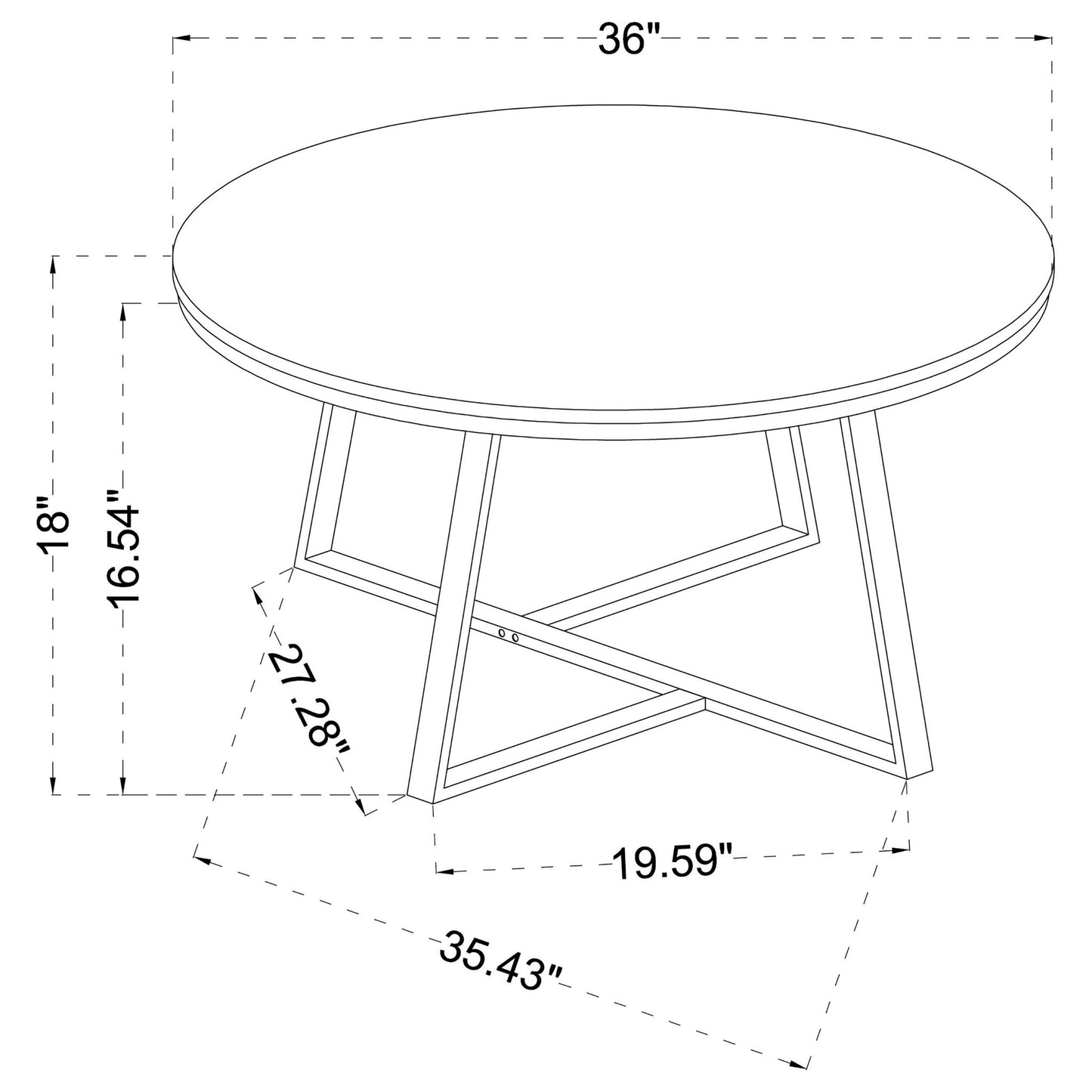 Donovan - Coffee Table With Round Top - White