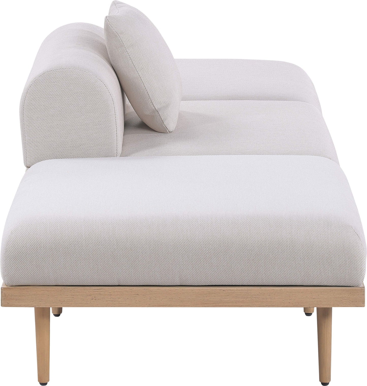 Laguna - 3 Piece Resilient Water Resistant Fabric Outdoor Patio Armless Modular Sofa