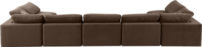 Comfy - 7 Piece Velvet Modular Armless Sectional