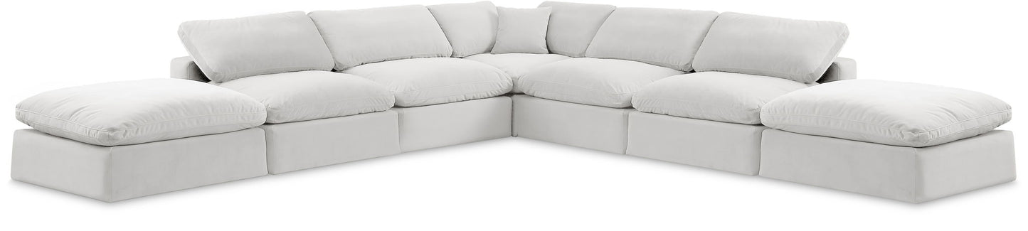 Comfy - 7 Piece Velvet Modular Corner Sectional