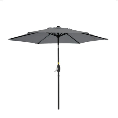 Umbrella With Crank Lift & Tilt, UV-Resistant Canopy For Patio