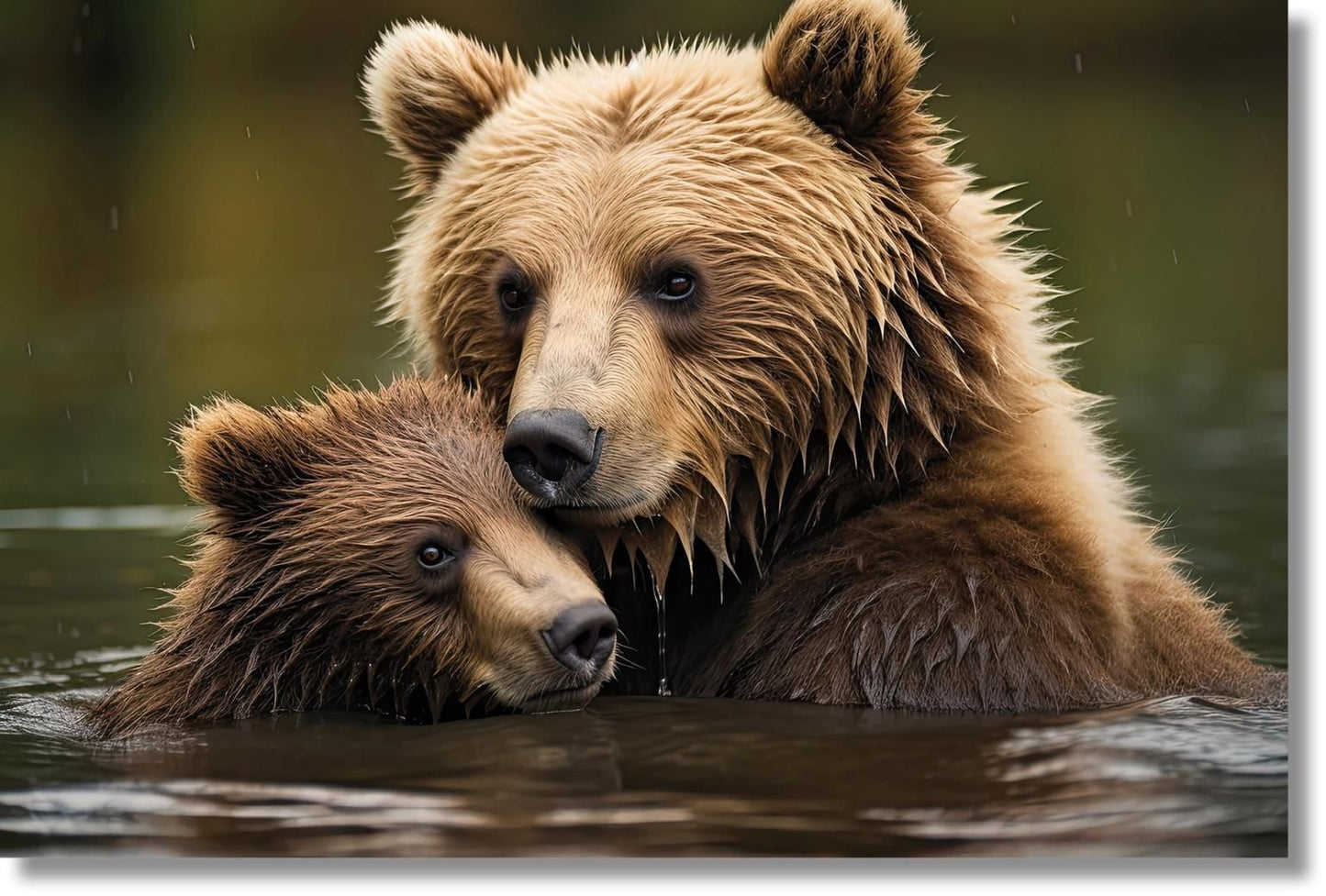 Gentle Embrace - 40" x 60" Framed Wall Art