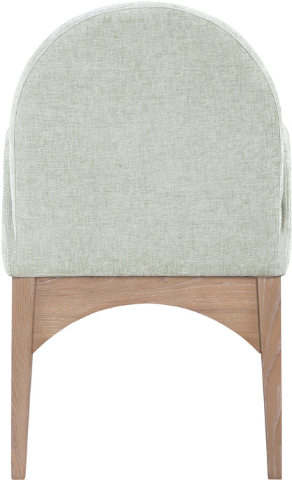 Waldorf - Chenille Dining Arm Chair With Natural Legs