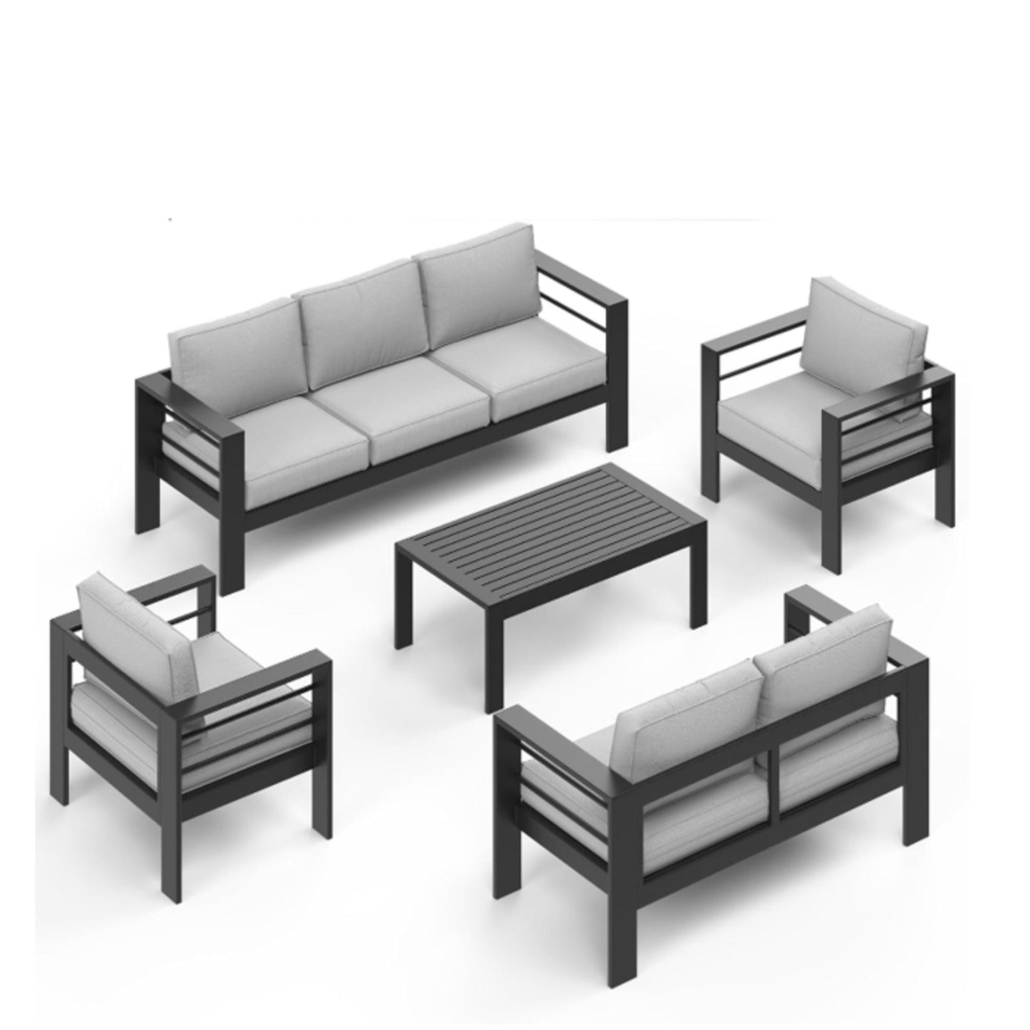 Outdoor Patio Set With All-Weather Thick Cushions