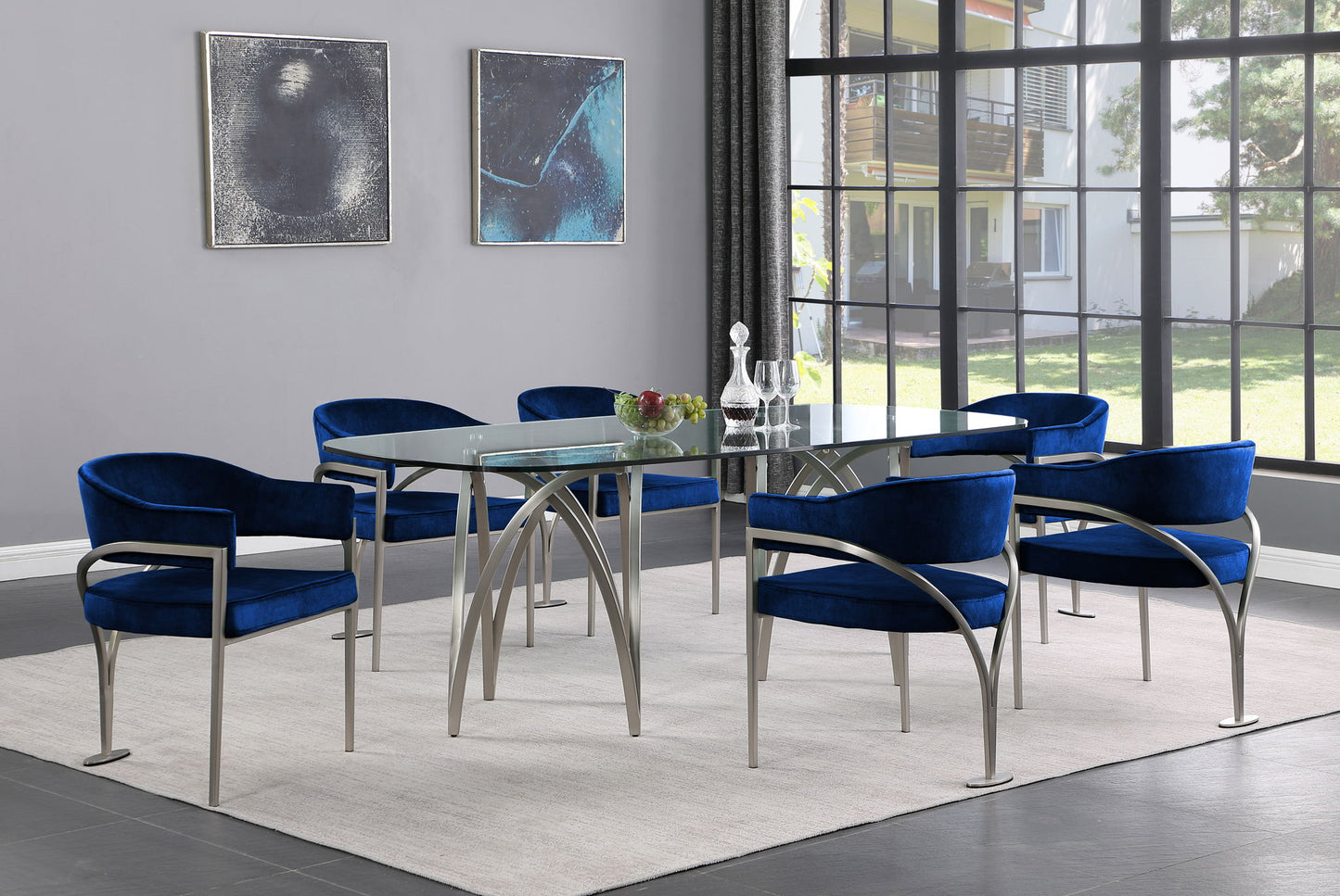 Madelyn - Dining Chair (Set of 2) - Brushed Chrome