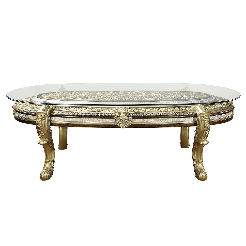 Desiderius - Dining Table - Antique Gold & Hand-Painted Brown