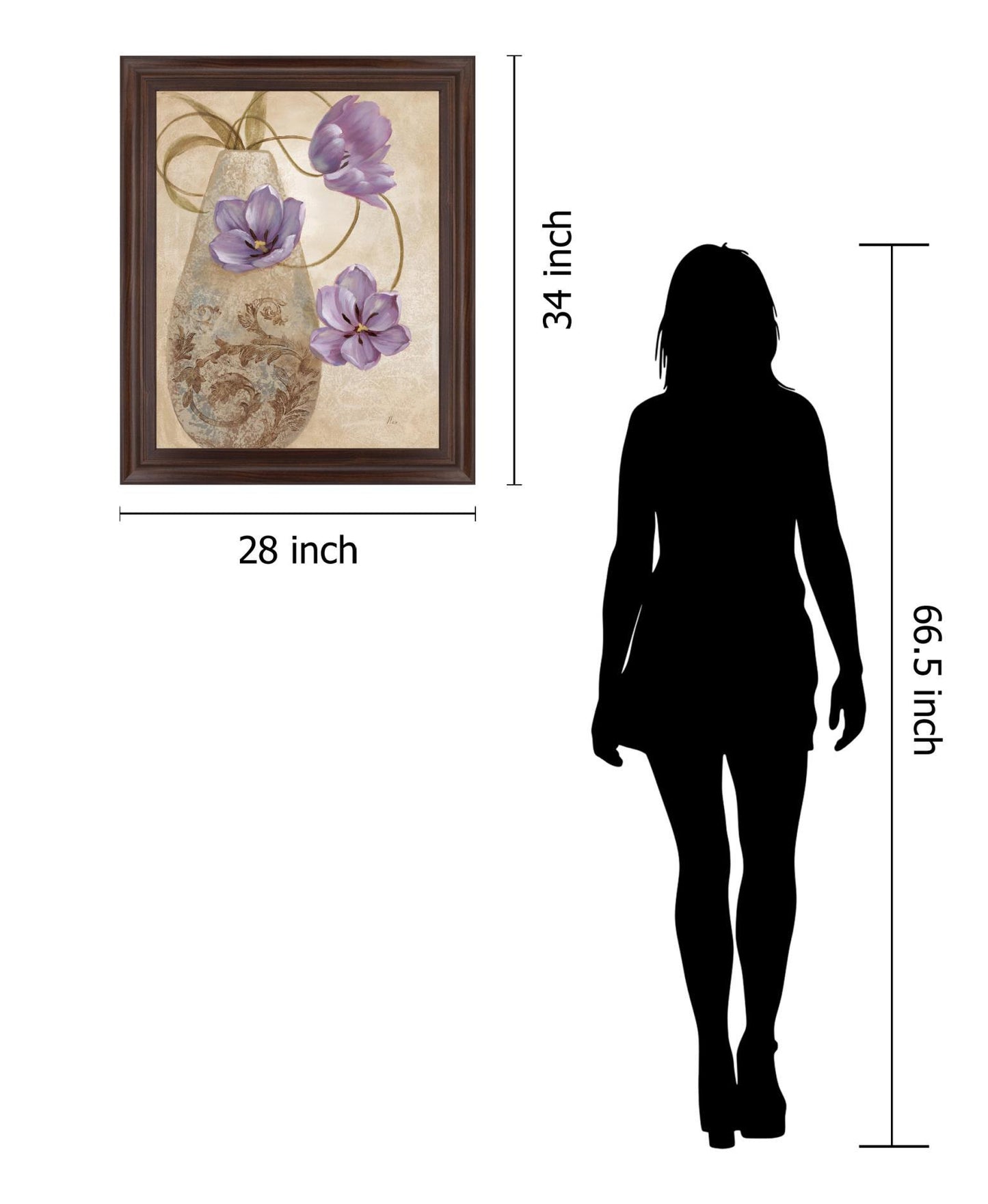 Twilight Petals - 28" x 34" Framed Wall Art