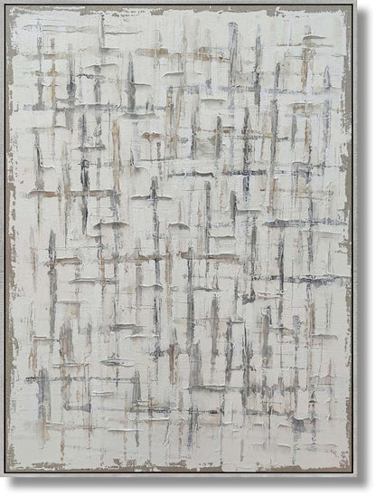 Frosted Crosshatch - 36" x 48" Framed Wall Art