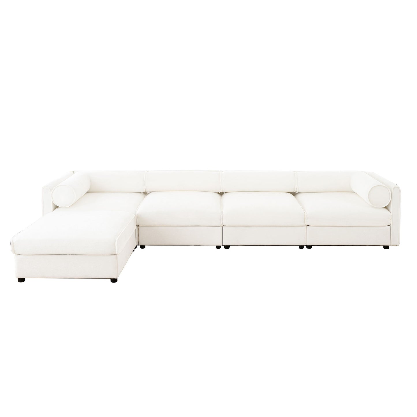 Contemporary Elegant Sofa With Storage And Ottoman